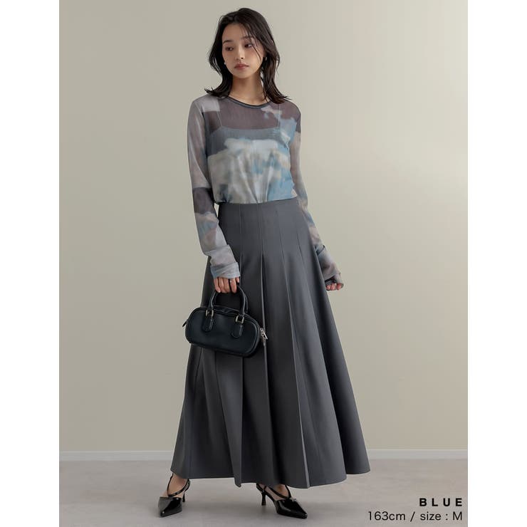 2025SS COLLECTION]ニュアンス柄シアーロングTシャツ[品番