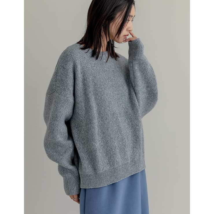 静電気防止]モヘアライクニットトップス[品番：GS000022561]｜Re:EDIT