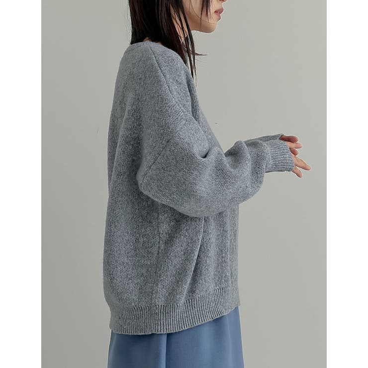 静電気防止]モヘアライクニットトップス[品番：GS000022561]｜Re:EDIT