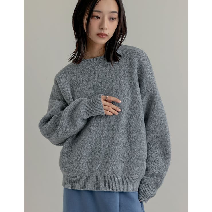 静電気防止]モヘアライクニットトップス[品番：GS000022561]｜Re:EDIT