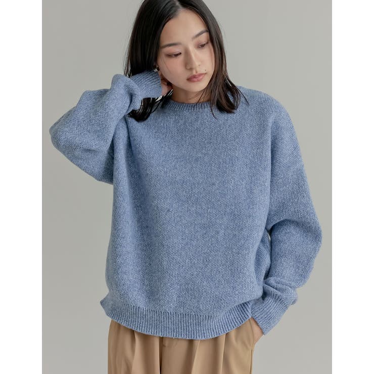 静電気防止]モヘアライクニットトップス[品番：GS000022561]｜Re:EDIT