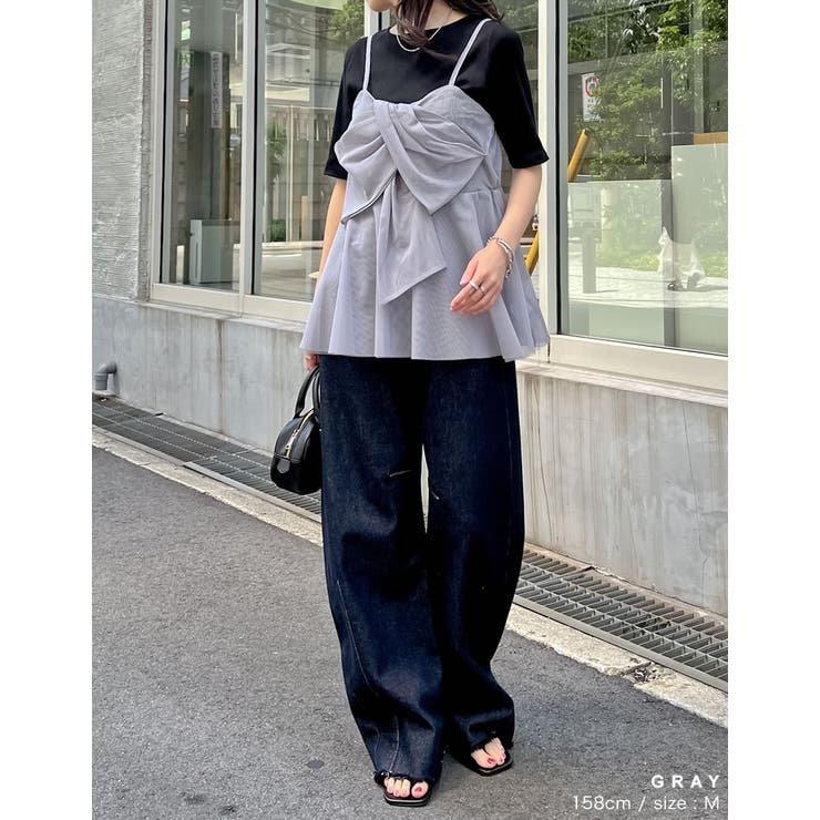 favclo チュールデザインビスチェ　loin nuit mideal favclo チュールデザインビスチェ loin nuit mideal - メルカリ