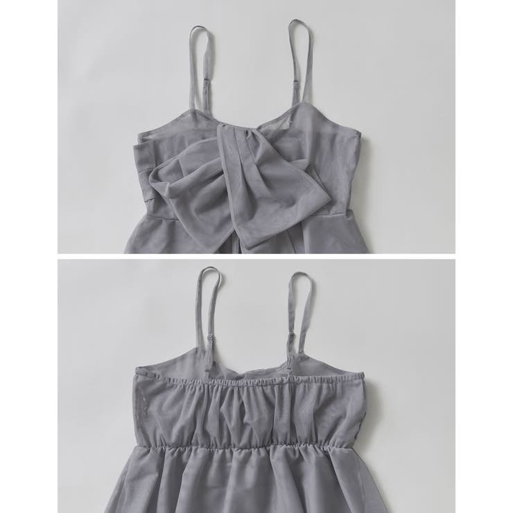 チュールノットデザインキャミソールビスチェ | Re:EDIT | 詳細画像21 