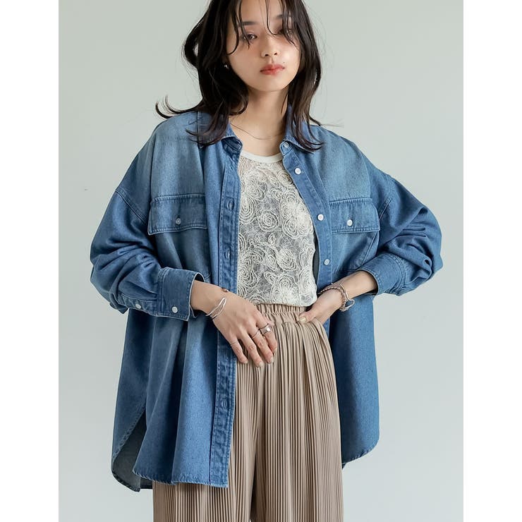 [2025SS COLLECTION]ダブルポケットダンガリーシャツ | Re:EDIT | 詳細画像12 