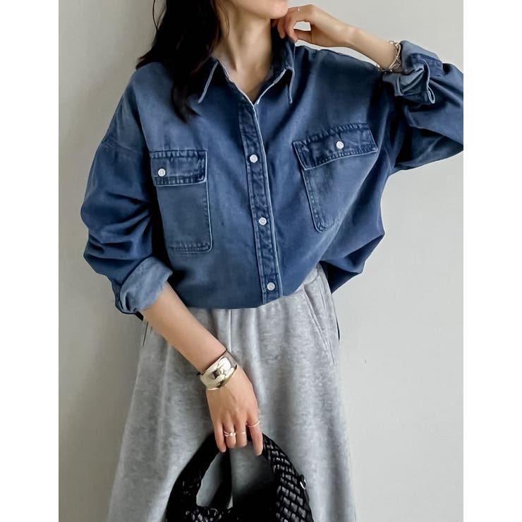 [2025SS COLLECTION]ダブルポケットダンガリーシャツ | Re:EDIT | 詳細画像3 