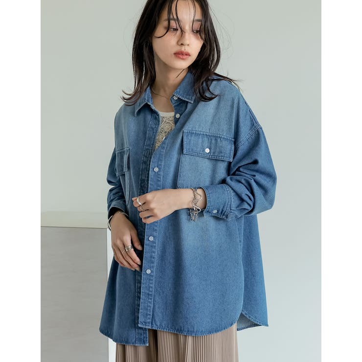 [2025SS COLLECTION]ダブルポケットダンガリーシャツ | Re:EDIT | 詳細画像8 