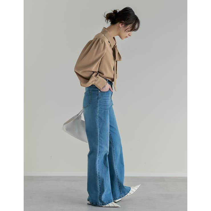 [オケージョン セレモニー][2WAY]無地or花柄ボウタイ付きブラウス | Re:EDIT | 詳細画像11 