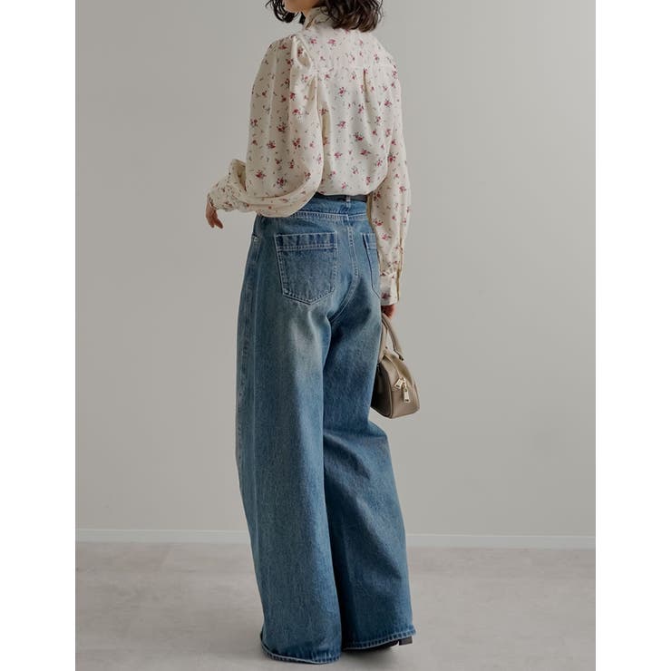 [オケージョン セレモニー][2WAY]無地or花柄ボウタイ付きブラウス | Re:EDIT | 詳細画像17 