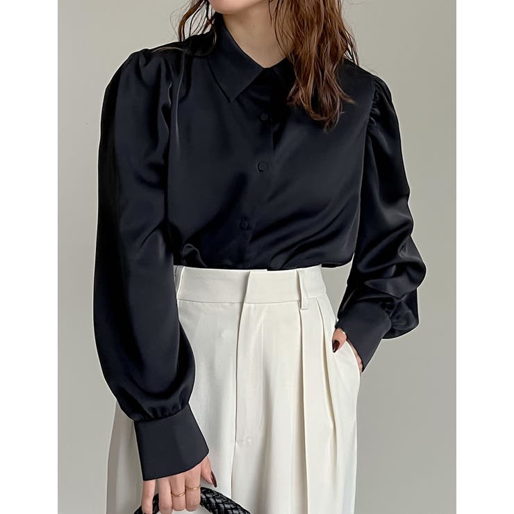 [オケージョン セレモニー][2WAY]無地or花柄ボウタイ付きブラウス | Re:EDIT | 詳細画像9 