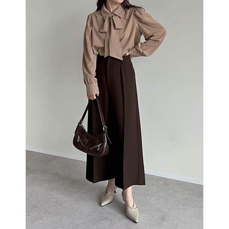 無地or花柄タイ付きブラウス | Re:EDIT | 詳細画像31 