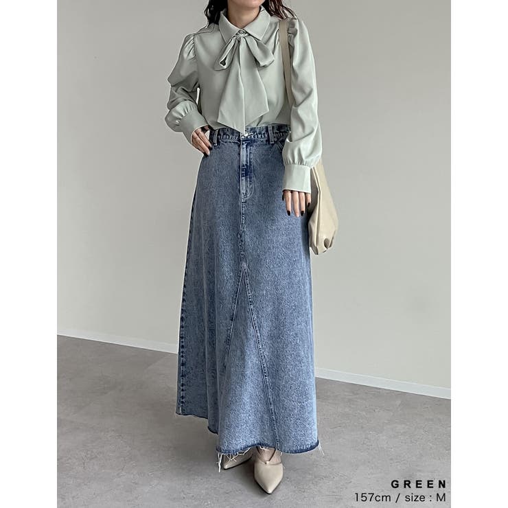 無地or花柄タイ付きブラウス | Re:EDIT | 詳細画像34 