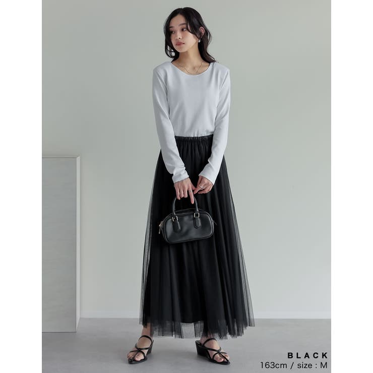 チュールギャザーマキシスカート | Re:EDIT | 詳細画像11 