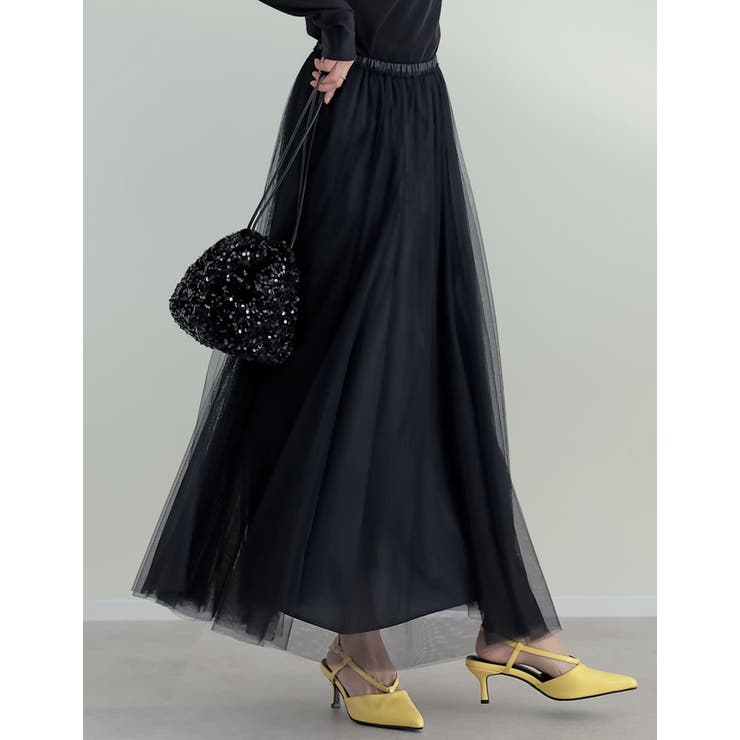 チュールギャザーマキシスカート | Re:EDIT | 詳細画像32 