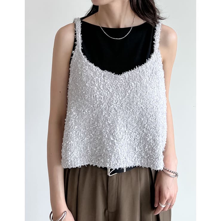 [2025SS COLLECTION]リボンヤーンキャミソールビスチェ | Re:EDIT | 詳細画像13 