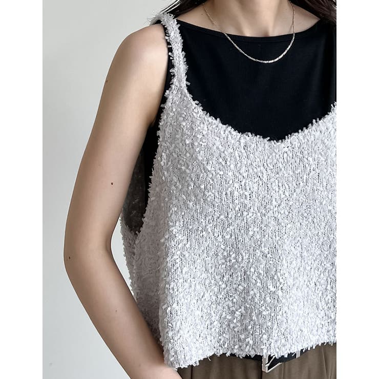 [2025SS COLLECTION]リボンヤーンキャミソールビスチェ | Re:EDIT | 詳細画像14 