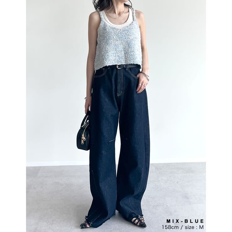 [2025SS COLLECTION]リボンヤーンキャミソールビスチェ | Re:EDIT | 詳細画像15 