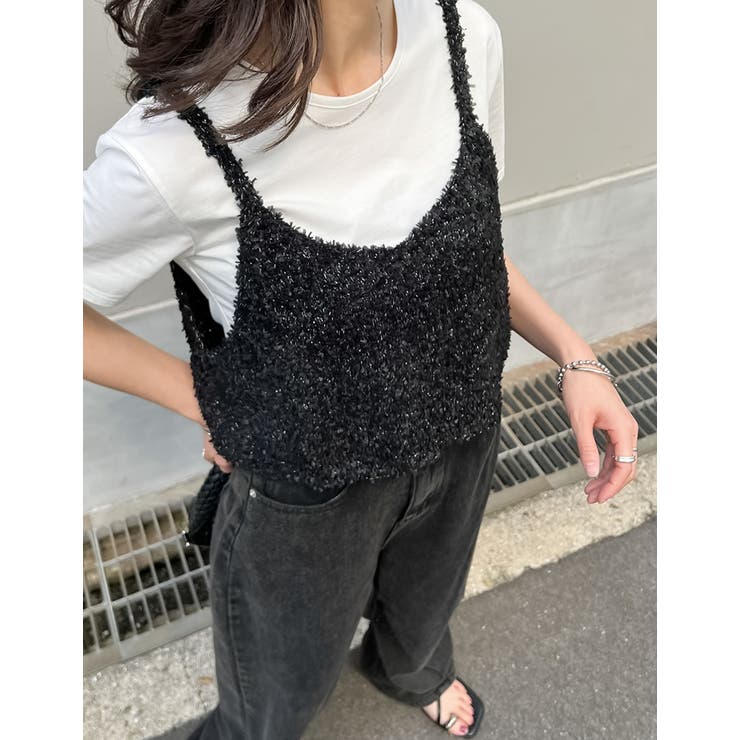 [2025SS COLLECTION]リボンヤーンキャミソールビスチェ | Re:EDIT | 詳細画像2 