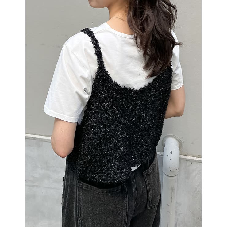 [2025SS COLLECTION]リボンヤーンキャミソールビスチェ | Re:EDIT | 詳細画像7 