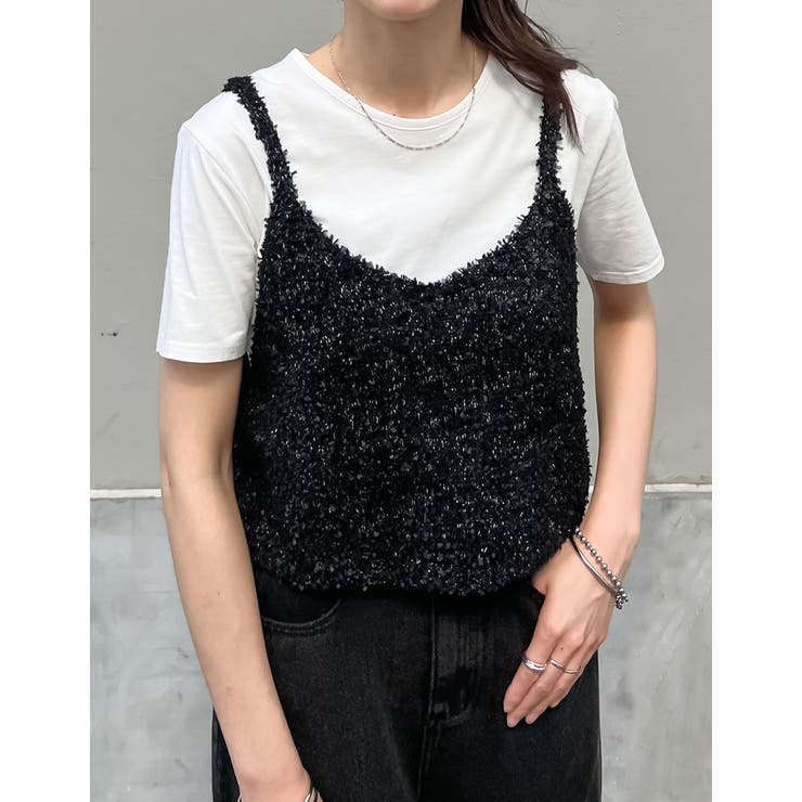 [2025SS COLLECTION]リボンヤーンキャミソールビスチェ | Re:EDIT | 詳細画像8 