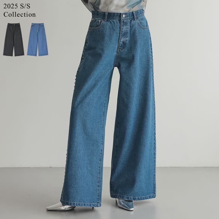 [2025SS COLLECTION][低身長 高身長サイズ有]サイドスタッズワ… | Re:EDIT | 詳細画像1 