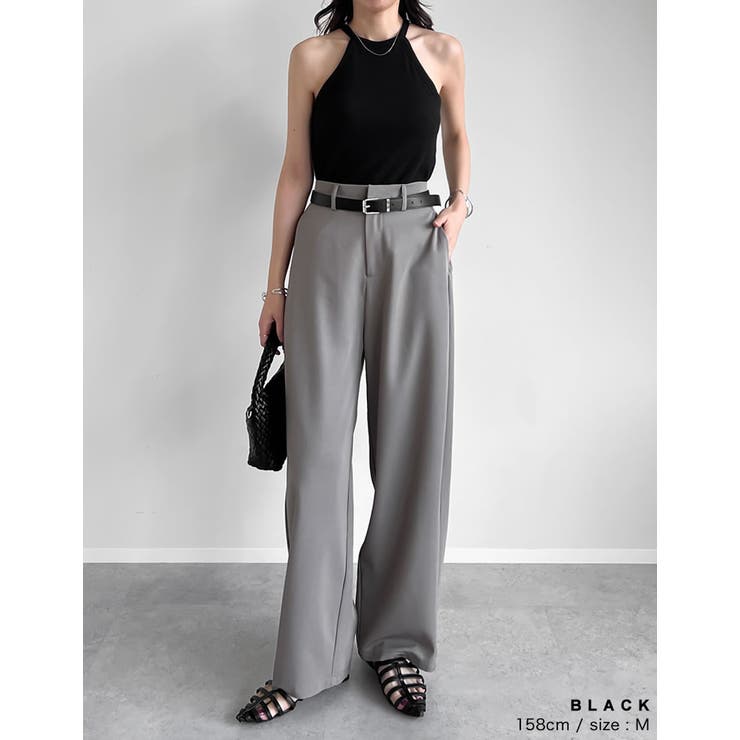 テレコリブホルターネックカップ付きタンクトップ | Re:EDIT | 詳細画像15 