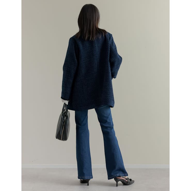 オーバーサイズ金ボタンツイードジャケット | Re:EDIT | 詳細画像14 