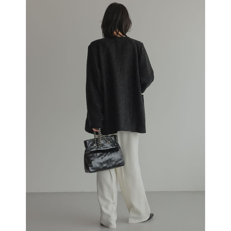 オーバーサイズ金ボタンツイードジャケット | Re:EDIT | 詳細画像9 