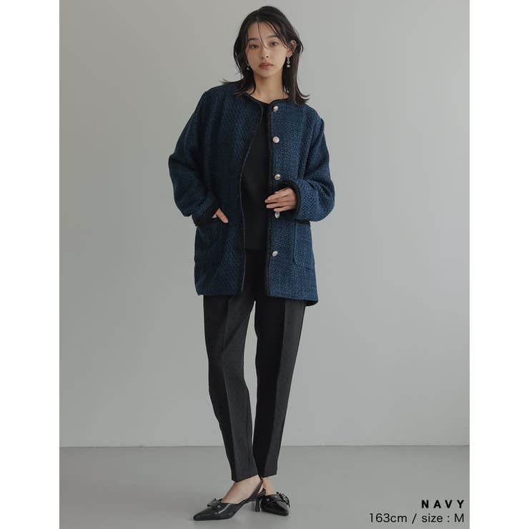 オーバーサイズ金ボタンツイードジャケット | Re:EDIT | 詳細画像25 