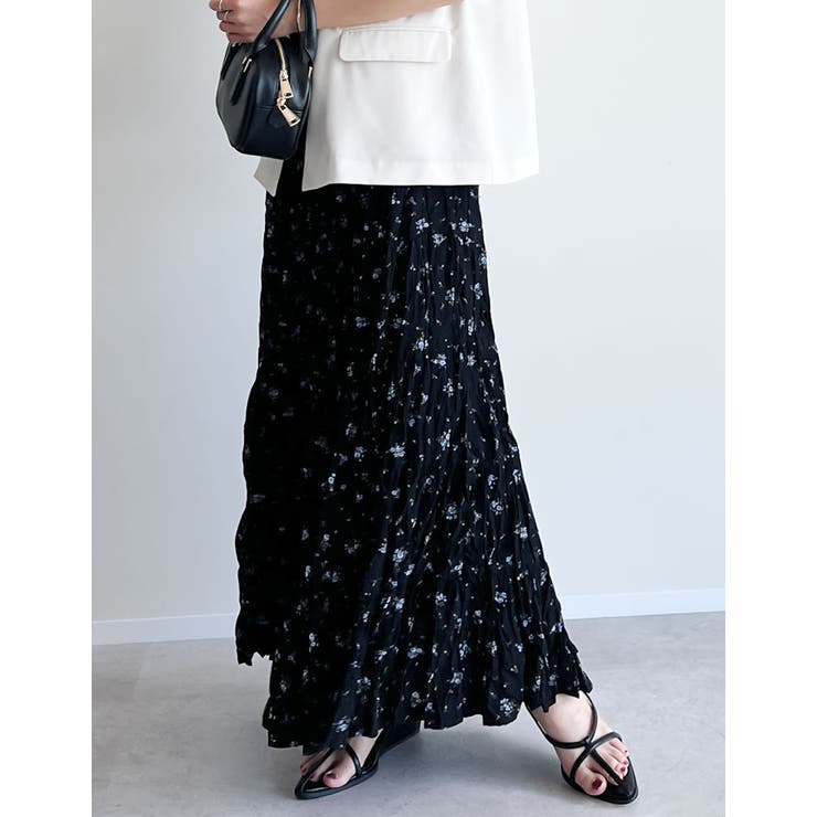 [2025SS COLLECTION][低身長サイズ有]フラワー柄クリンクルスカ… | Re:EDIT | 詳細画像12 