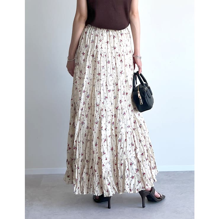 [2025SS COLLECTION][低身長サイズ有]フラワー柄クリンクルスカ… | Re:EDIT | 詳細画像6 