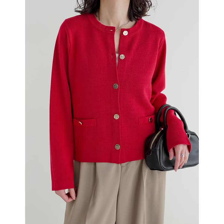 [新色追加]メタリックボタンニットカーディガン | Re:EDIT | 詳細画像11 