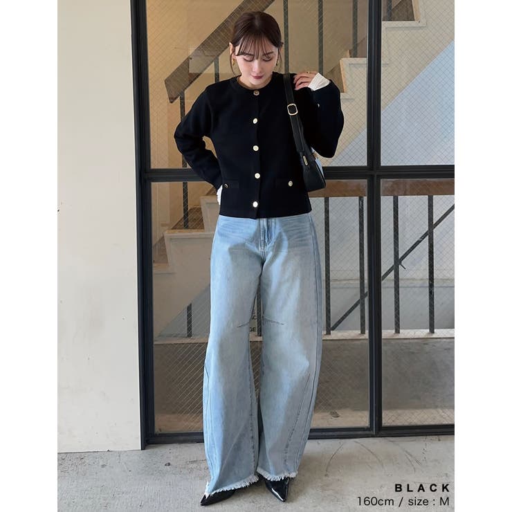 メタリックボタンカーディガン | Re:EDIT | 詳細画像13 