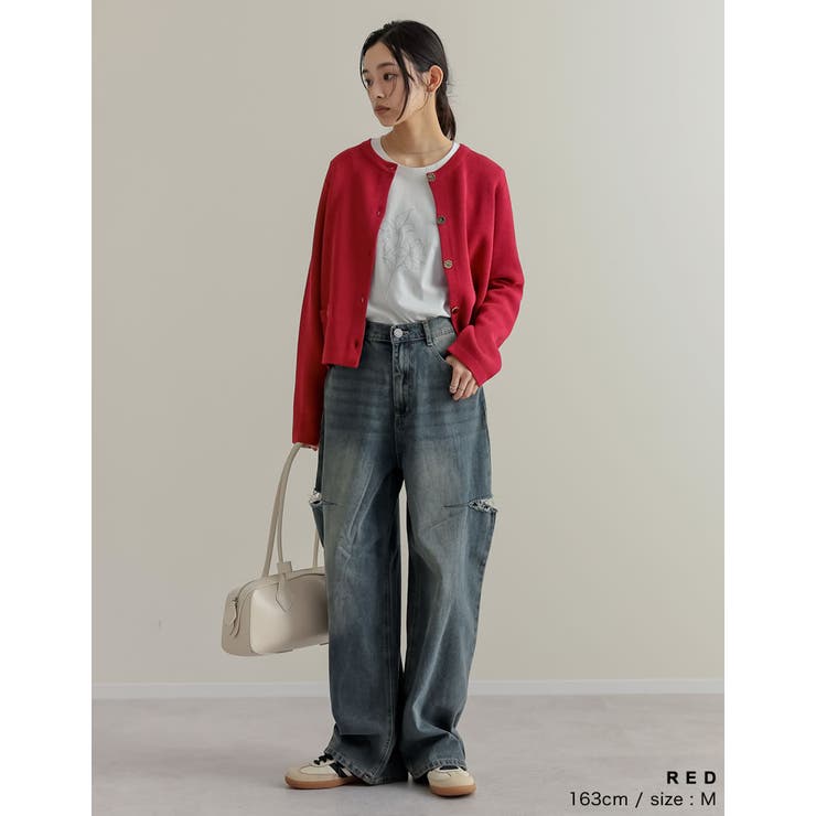 メタリックボタンカーディガン | Re:EDIT | 詳細画像16 