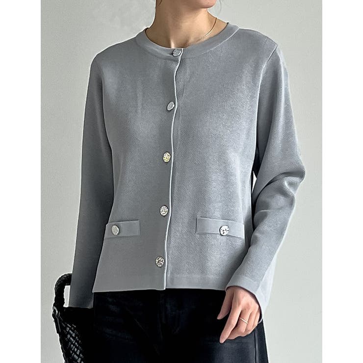 メタリックボタンカーディガン | Re:EDIT | 詳細画像2 