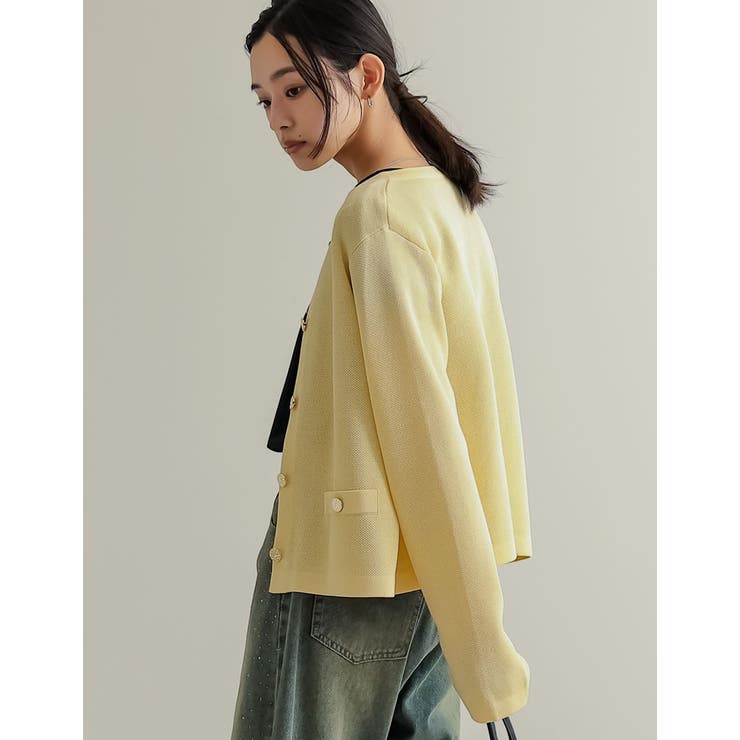 メタリックボタンカーディガン | Re:EDIT | 詳細画像24 