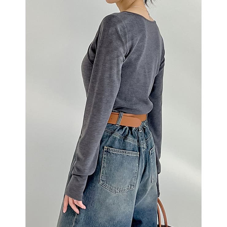 スムースリブハートネックロングＴシャツ | Re:EDIT | 詳細画像12 