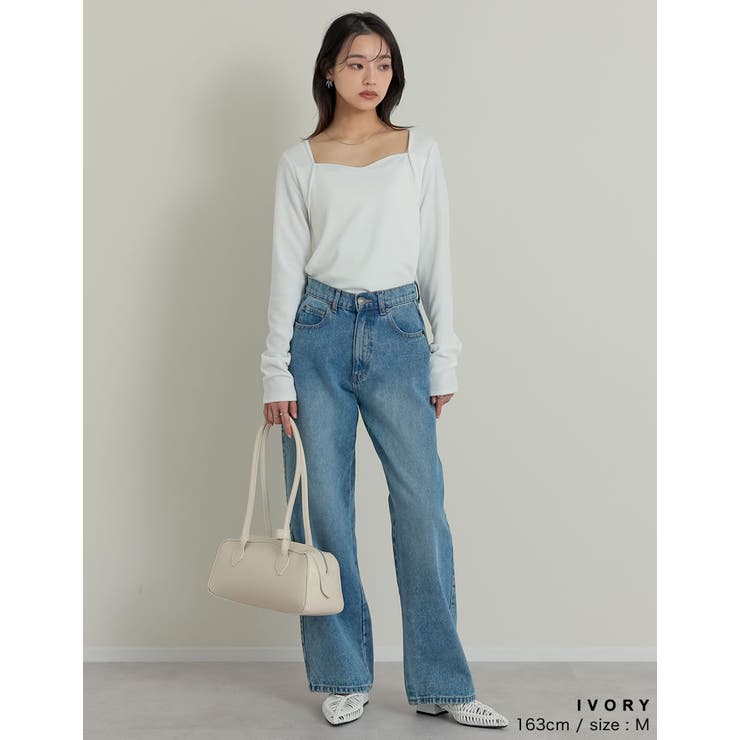 スムースリブハートネックロングＴシャツ | Re:EDIT | 詳細画像15 