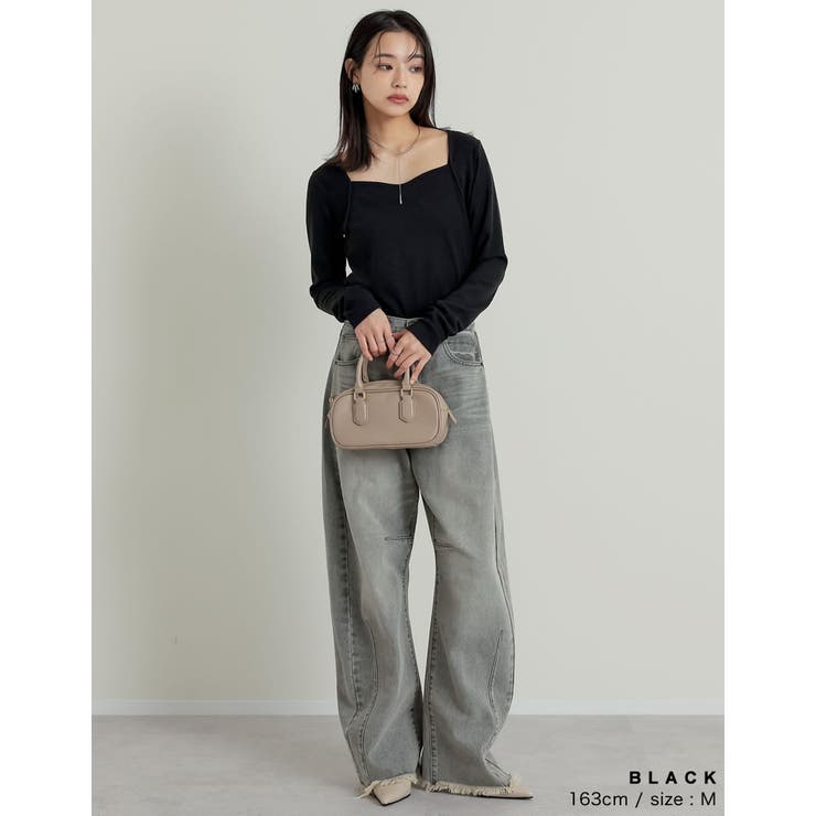 スムースリブハートネックロングＴシャツ | Re:EDIT | 詳細画像7 