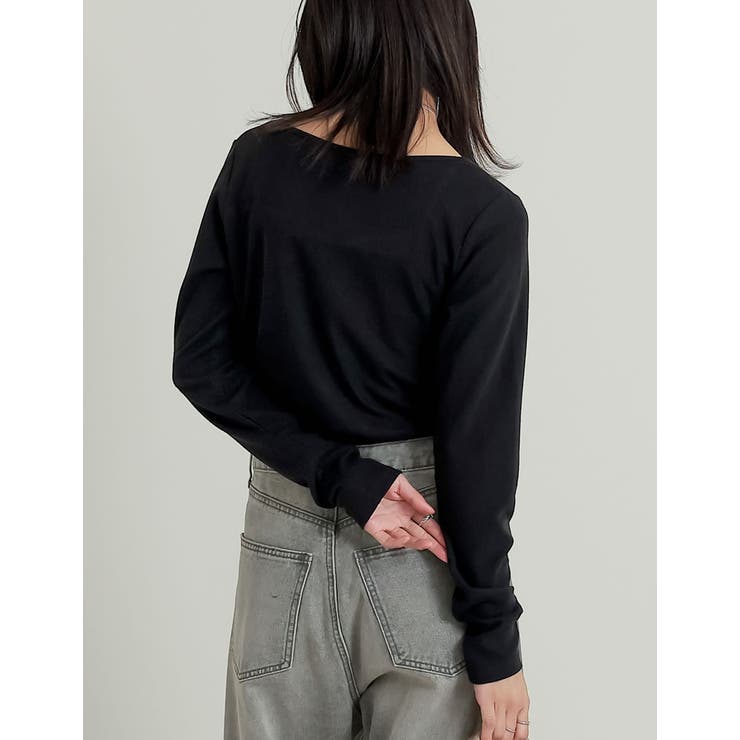 スムースリブハートネックロングＴシャツ | Re:EDIT | 詳細画像8 