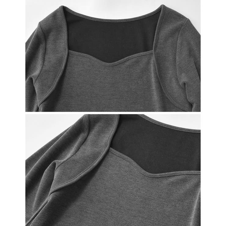 スムースリブハートネックロングＴシャツ | Re:EDIT | 詳細画像23 