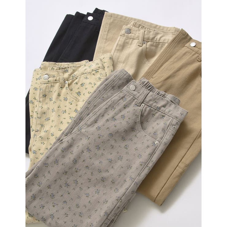 低身長/高身長サイズ有]花柄or無地カツラギワークデザインペインター