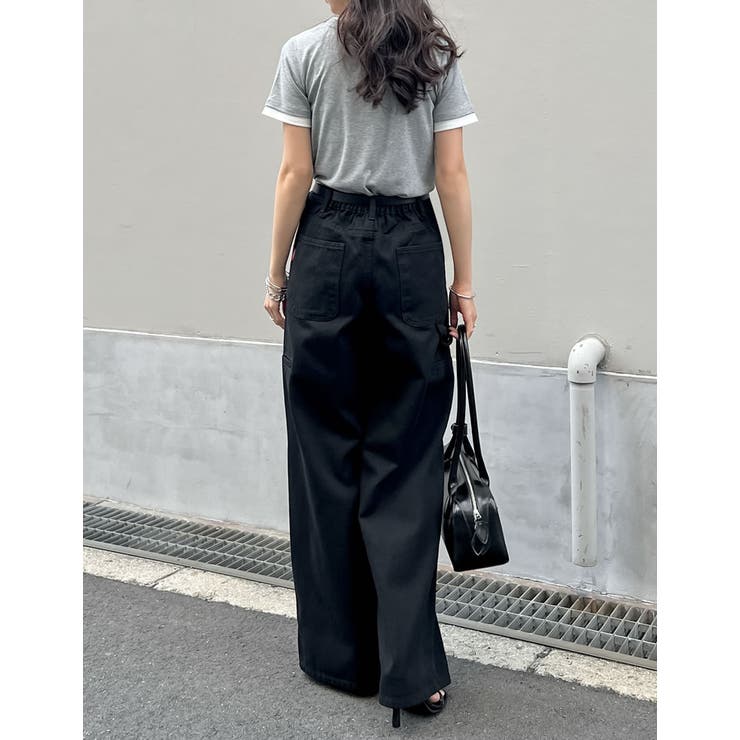 低身長/高身長サイズ有]花柄or無地カツラギワークデザインペインター