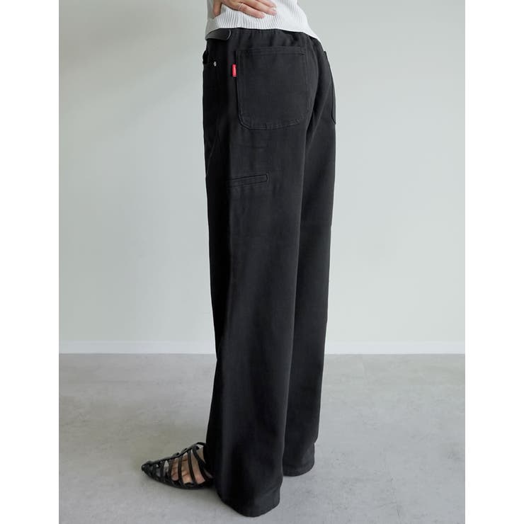 [低身長/高身長サイズ有]花柄or無地カツラギワークデザインペインターパンツ | Re:EDIT | 詳細画像24 