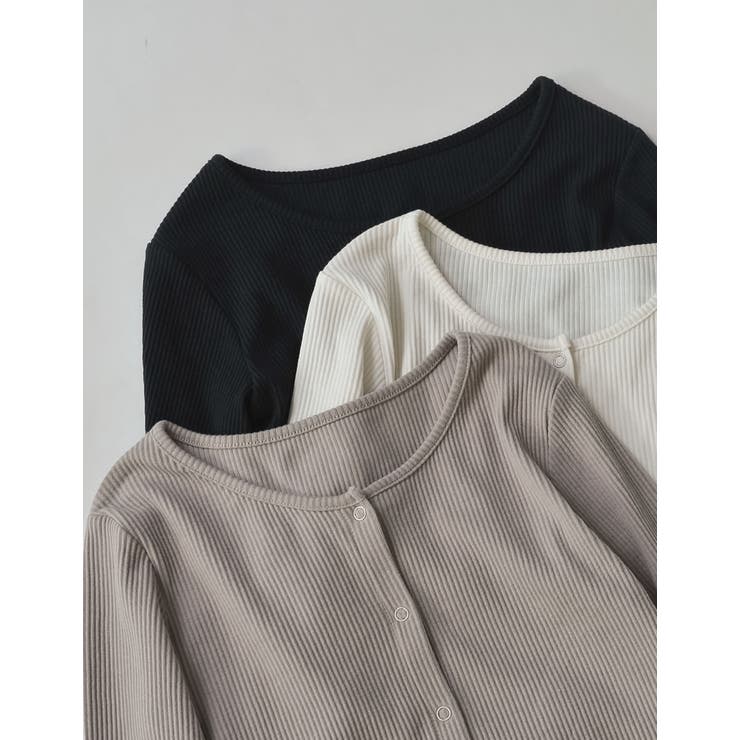 [2点セット]マルチWAYテレコリブキャミソール＆カーディガンアンサンブル | Re:EDIT | 詳細画像2 