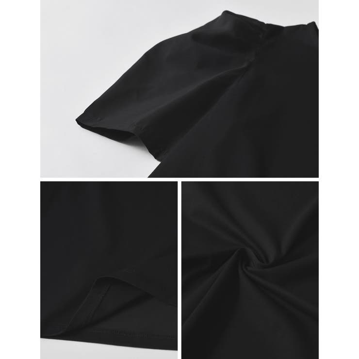 異素材切り替えタックパフ袖Tシャツ | Re:EDIT | 詳細画像21 