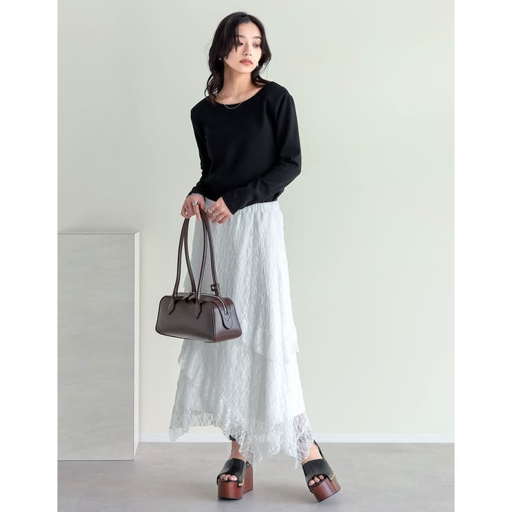 冷感マシュマロカットソー前後2WAYショルダーパッドロンT | Re:EDIT | 詳細画像11 