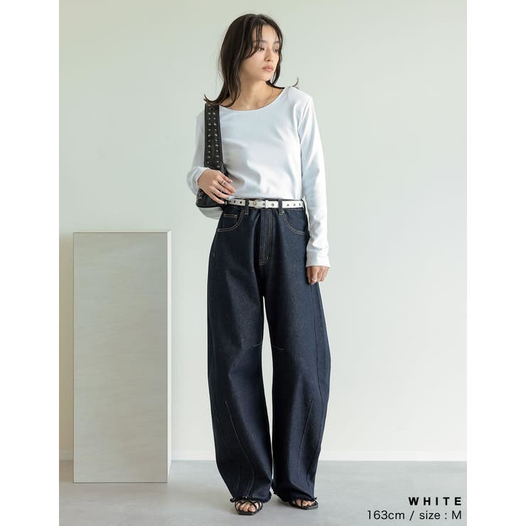 冷感マシュマロカットソー前後2WAYショルダーパッドロンT | Re:EDIT | 詳細画像12 