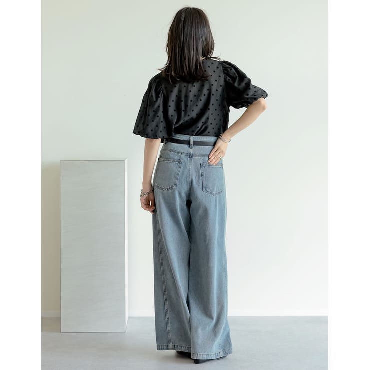 シアーフロッキードットバルーンスリーブブラウス | Re:EDIT | 詳細画像17 