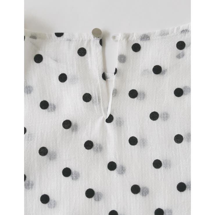 シアーフロッキードットバルーンスリーブブラウス | Re:EDIT | 詳細画像23 