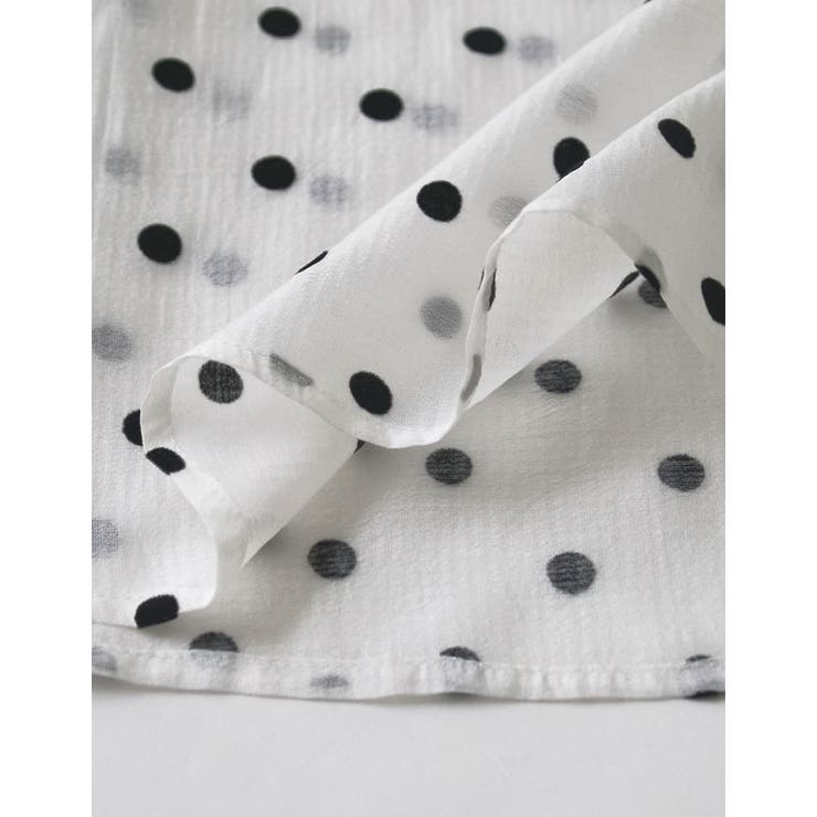 シアーフロッキードットバルーンスリーブブラウス | Re:EDIT | 詳細画像24 